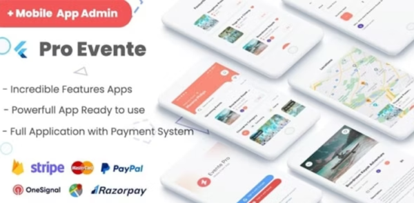 Evently full application using Flutter with Payment System