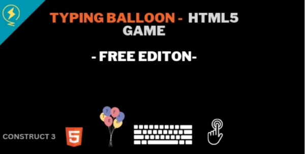 TYPING BALLOOON - HTML5 GAME - CONSTRUCT 3 FREE EDITION