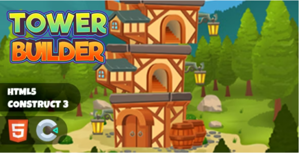 Tower Builder Construct 3 HTML5 Game