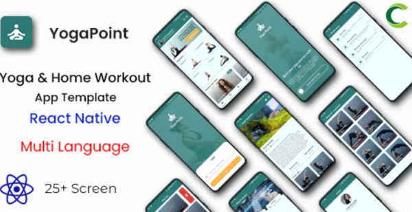 Yoga & Home Workout App Template in React Native | Fitness App Template in React Native | YogaPoint