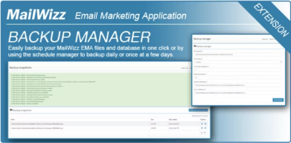 Backup Manager for MailWizz EMA 5 February 2024