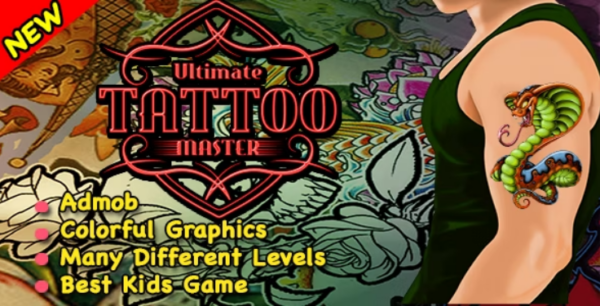 Best Tattoo Master Game For Kids + Ready For Publish + Android Studio