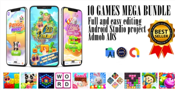 Bundle 10 Games (Admob + Android Studio)