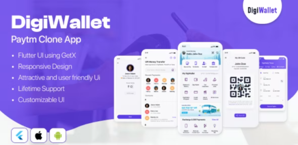 Digiwallet - Paytm Clone Flutter App UI Kit