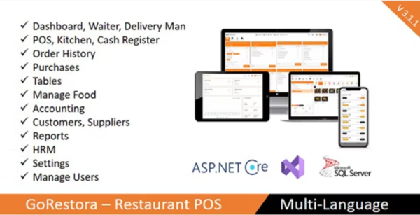 GoRestora - Restaurant POS ASP.Net Core MVC 4.0.0