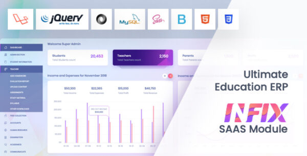 InfixEdu SAAS - School Management System Software 3.1.0