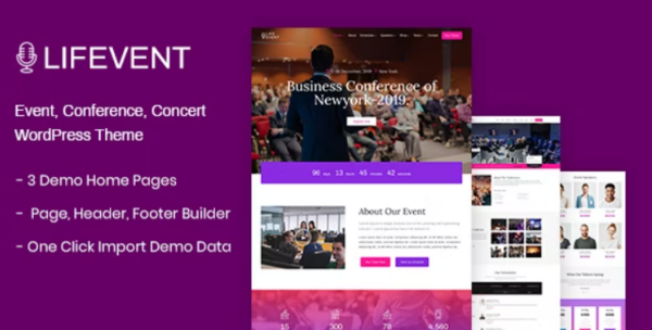 Lifevent - Event Conference WordPress Theme 1.1.4