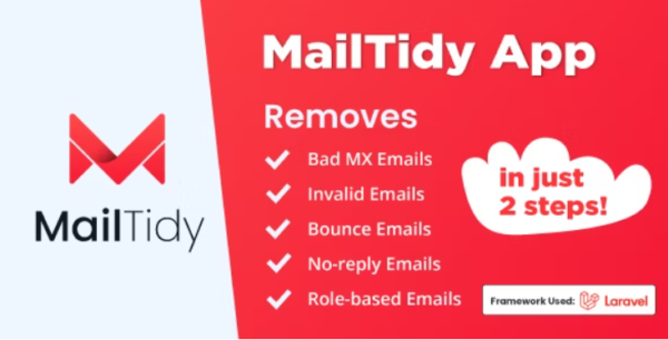 MailTidy - Email List Cleaner SAAS Application 2.4