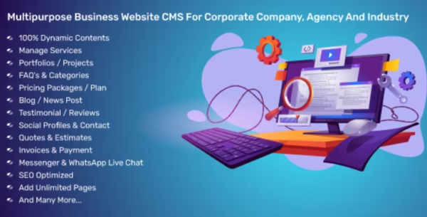 Multipurpose Business Website CMS For Corporate Company, Agency And Industry 4.1