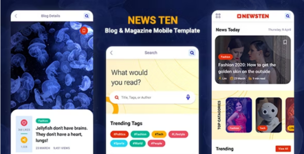 Newsten - Blog & Magazine Mobile HTML Template 11 September 2022