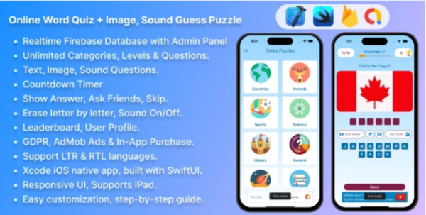 Online Word Quiz + Image Guess + Sound Guess Puzzle Game for iOS 1.3