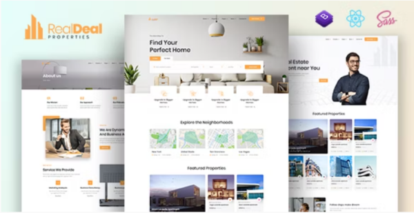 Realdeal – Modern Real Estate React JS template