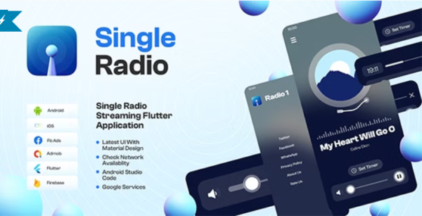 Single Radio Station- Flutter Full App