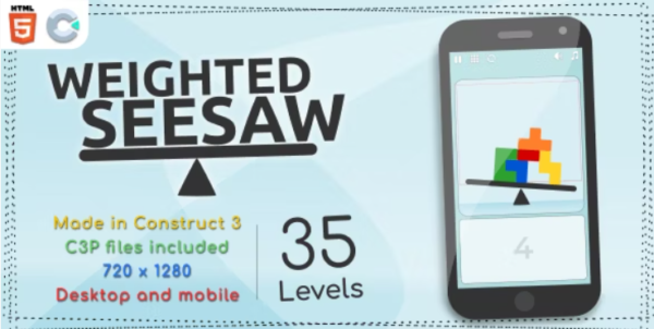 Weighted Seesaw - HTML5 Casual game