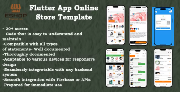 E-Shop - Vendor Shop Flutter App Online Store Template