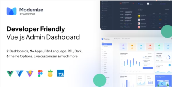 Modernize VueJs Admin Dashboard 2.3