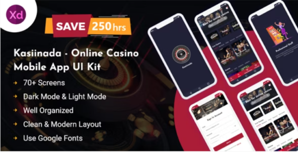 Kasiinada- Online Casino Mobile App UI Kit