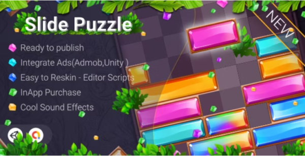 Slide Puzzle(Unity Game+Admob+iOS+Android)