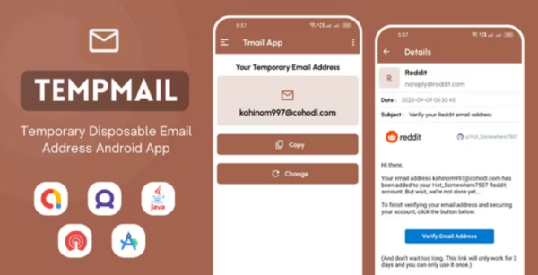 TempMail - Temporary Disposable Email Address App with AdMob Ads