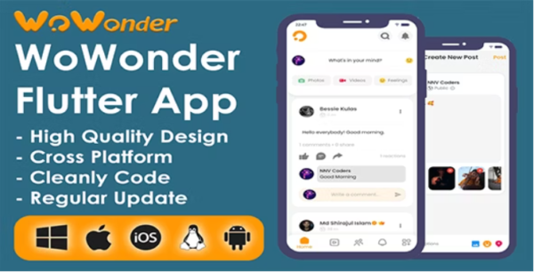 WoWonder Flutter Applications - For WoWonder Social PHP Script