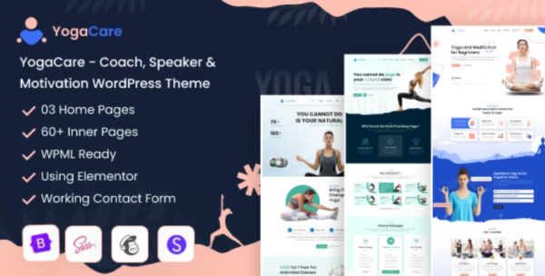 YogaCare - Coach, Speaker & Motivation WordPress Theme