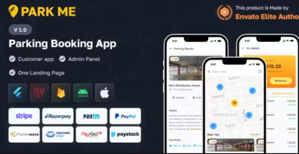 ParkME - Flutter Complete Car Parking App | Parking Spot Booking App 2.4