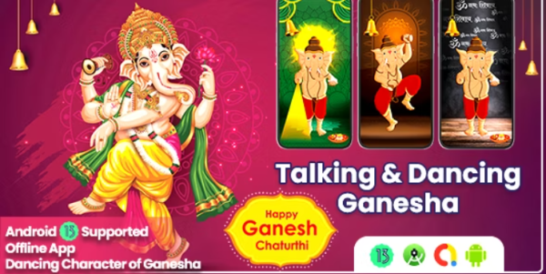 Talking & Dancing Ganesha : Ganesha Dancing Aarti Blessing