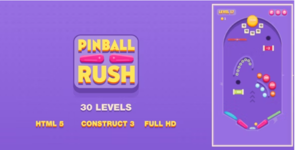 Pinball Rush - HTML5 Game (Construct3)