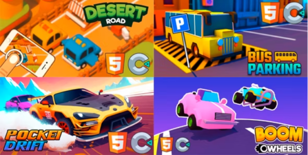 4 Racing Game in 1 - Construct 3 Racing Game Bundle