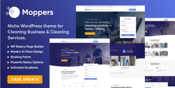 Moppers - Cleaning Company and Services WordPress Theme 2.2.2