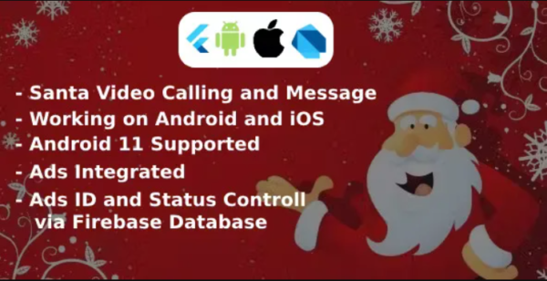 Santa Funny Video Call Prank - Admob Ads -Flutter(iOS & Android) - Ads Control Via Firebase Database