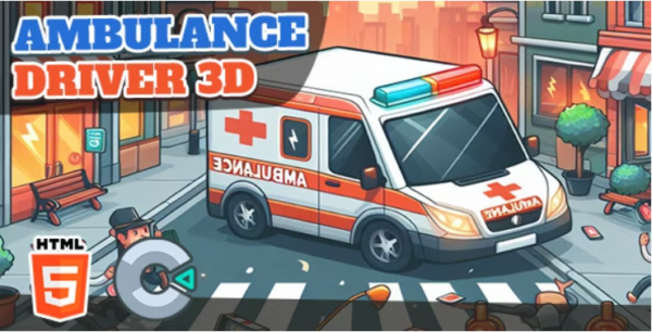 Ambulance Driver 3D – HTML5 Game – C3P