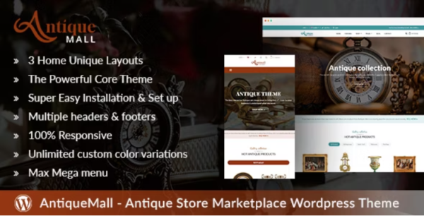 AntiqueMall - Antique Store Marketplace WordPress Theme 1.4.0