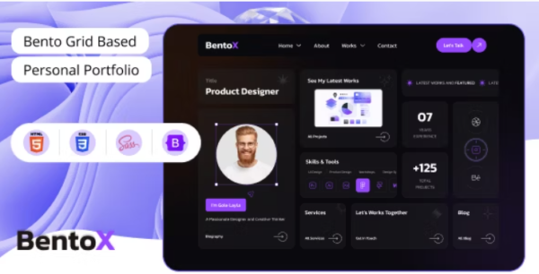 Bentox - Personal Portfolio HTML Templates