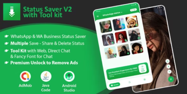 Status Saver V2 - With ToolKit & Remove ads features