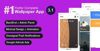 Flutter Wallpaper App for Android – Full App + Admin Panel 3.1.0