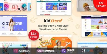 KidXtore – Kids Clothing and Toys Store Elementor WooCommerce WordPress Theme 2.4