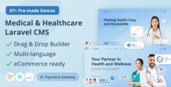 Prohealth – Medical and Healthcare Laravel CMS With Live Page Builder
